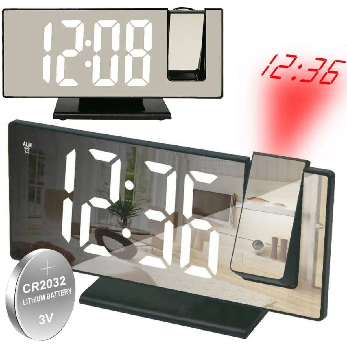 Настільний годинник Led Mirror Clock з проекцією 