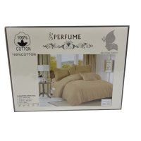 Комплект постельного белья Евро PERFUME коттон (34655) Бежевый