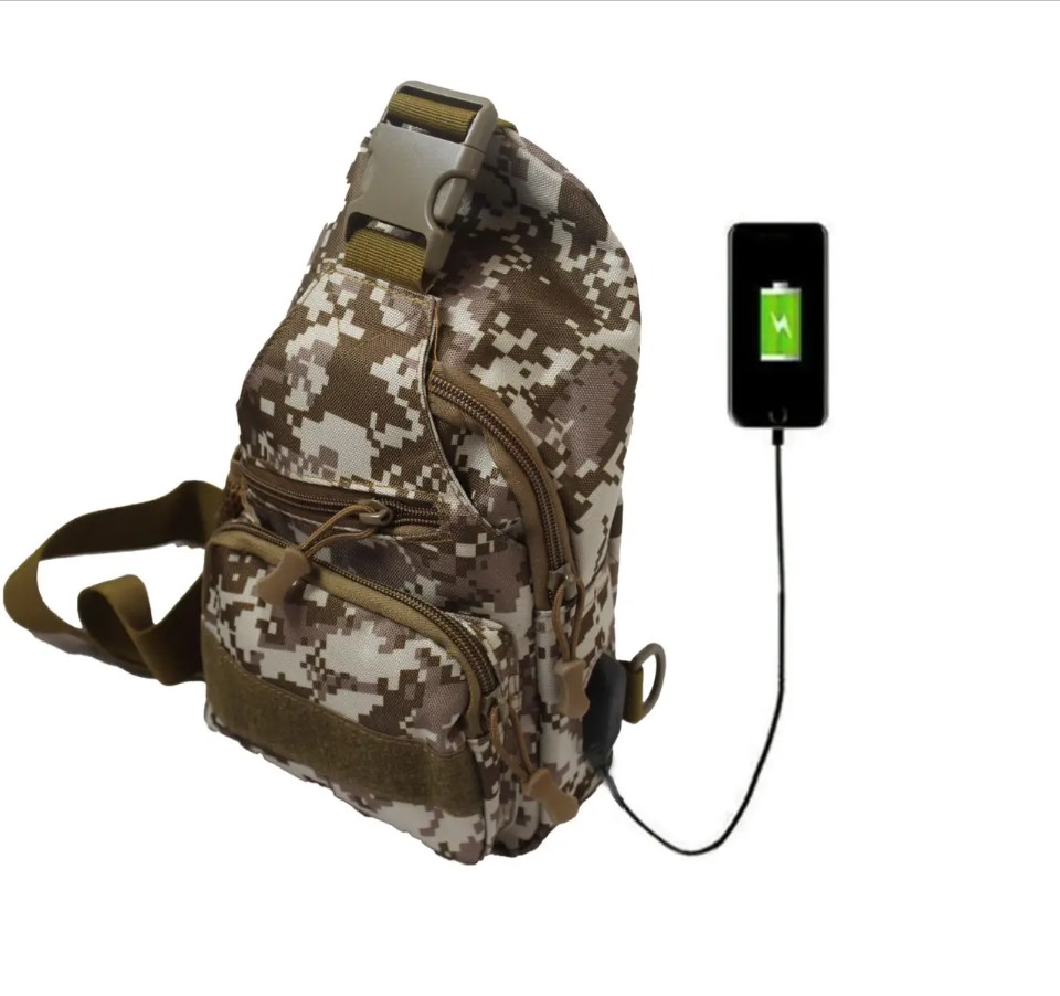 Тактична сумка MOLLE із зарядкою (6019)