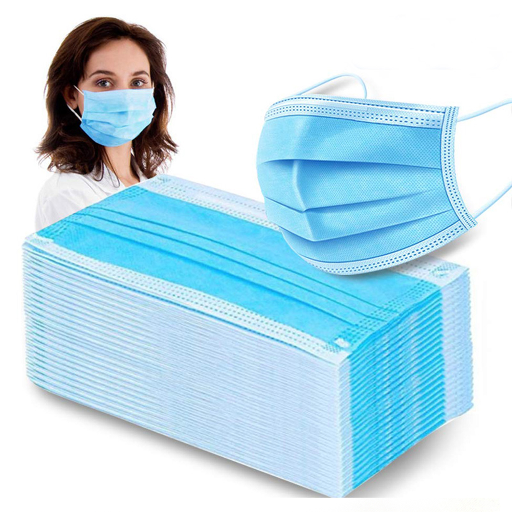 Защитная маска медицинская 3-слойная Face Mask 50 шт в упаковке