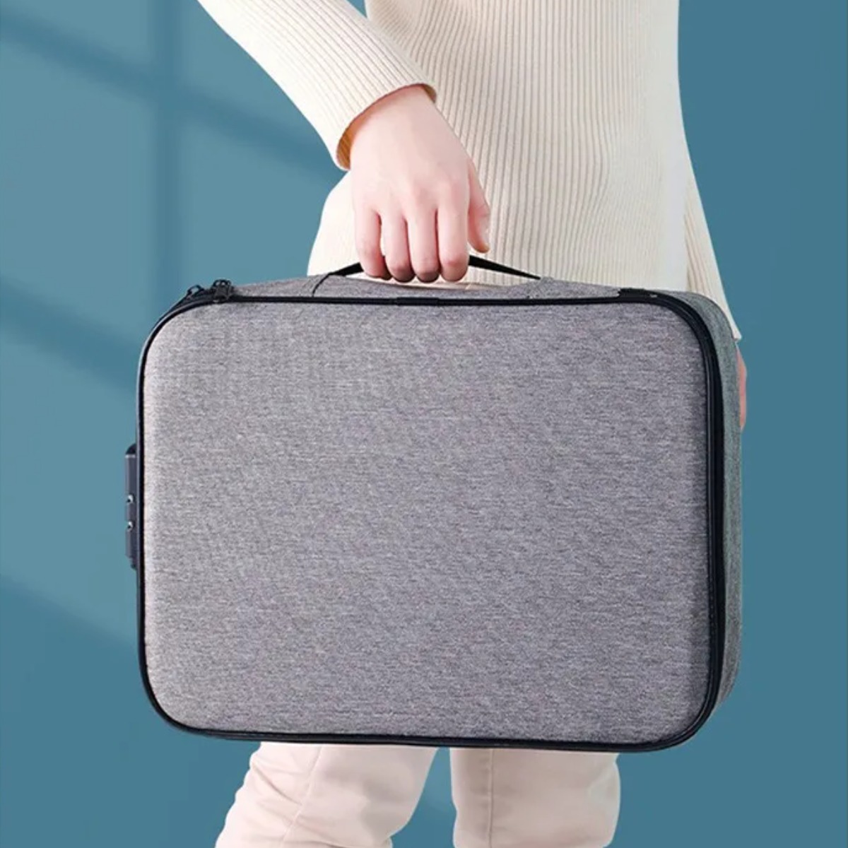 Папка-органайзер для документів із кодовим замком Document Storage Bag 37 х 10.5 х 27 см (9438)