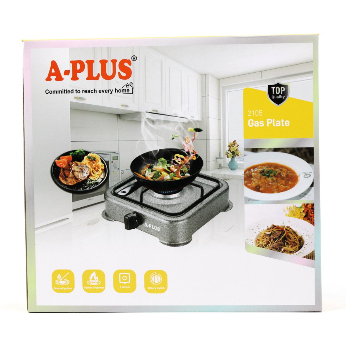 Газовая плита A-PLUS 1 конфорка (2105) Gray