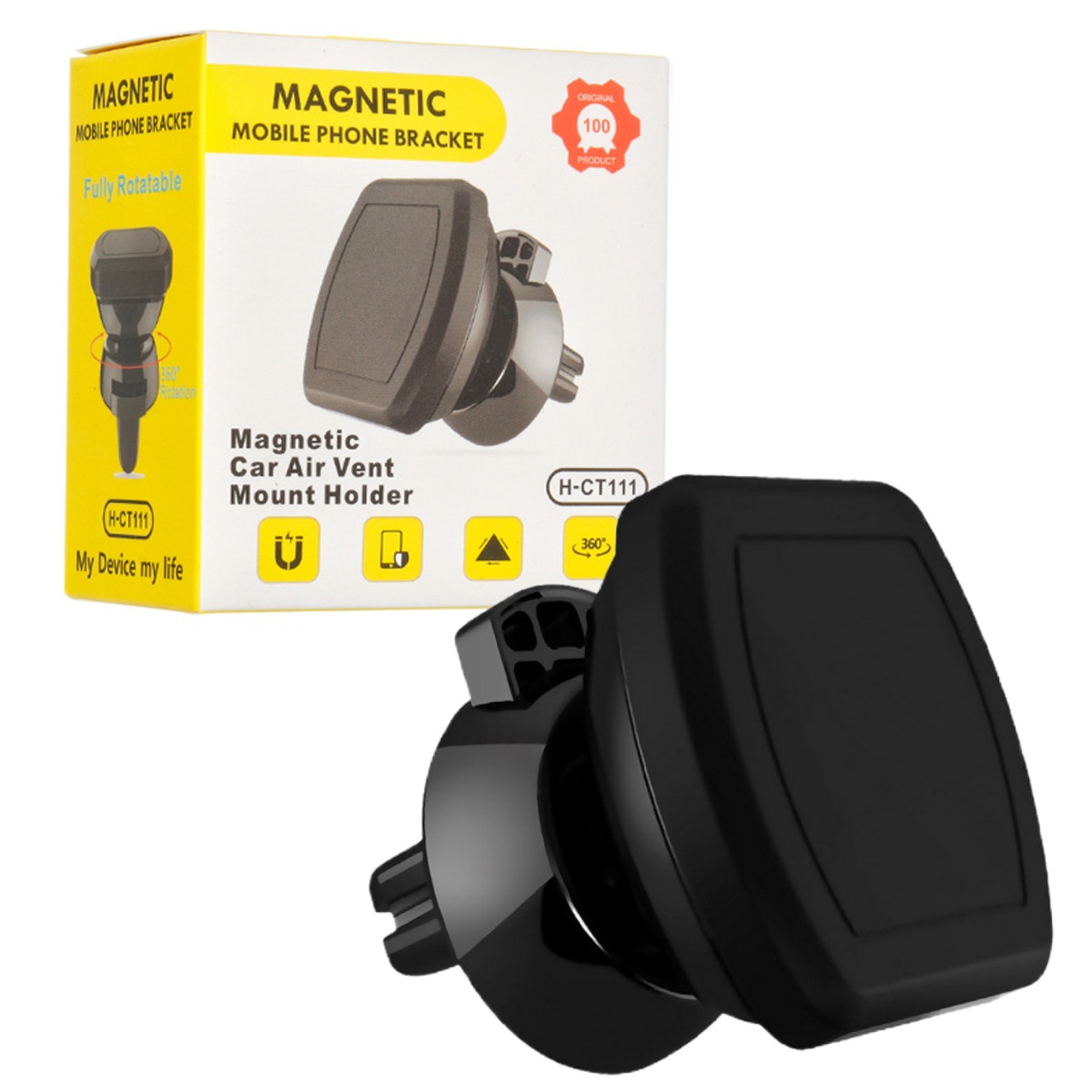Автодержатель для телефона в решетку Magnetic (H-CT111)