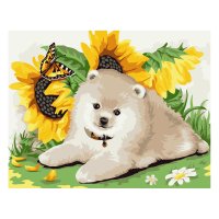 Картина_по_номерам_Собачка_с_подсолнухами_30х40_см.jpg