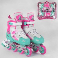 Ролики_80065-М_Best_Roller_размер_34-37_цвет_-_БИРЮЗОВЫЙ_(6)_колёса_PVC_ПЕРЕДНЕЕ_КОЛЕСО_СВЕТ_в_сумке