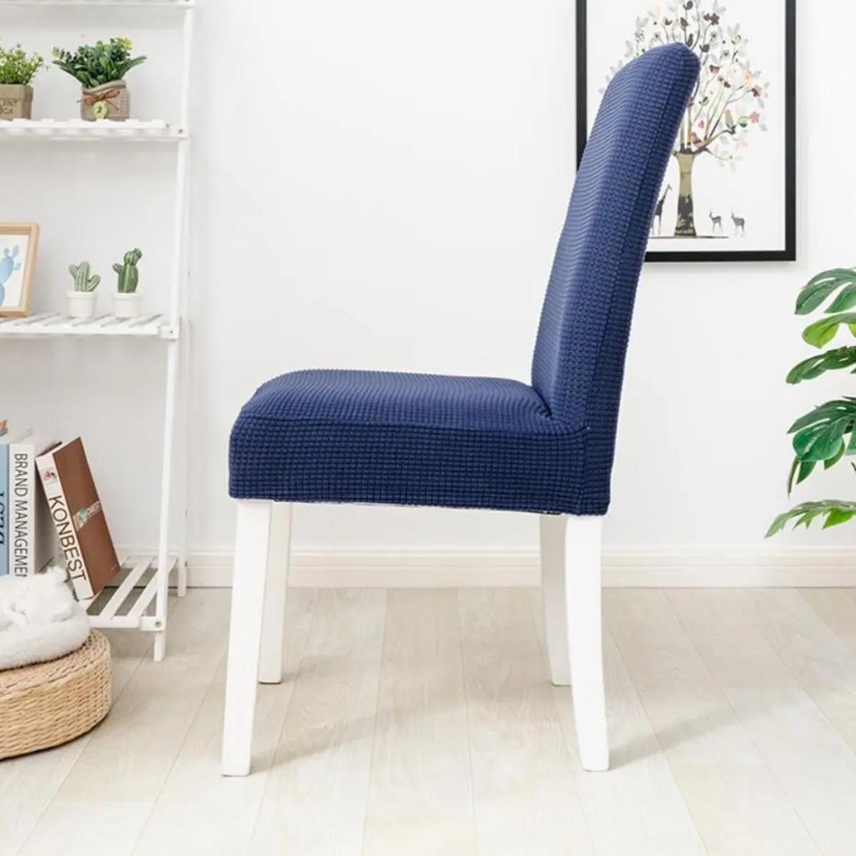 Чохол на стілець натяжний Elastica Cubre Silla "Dark Blue" 50 х 40 см~65 х 45 см (R89560-DB)