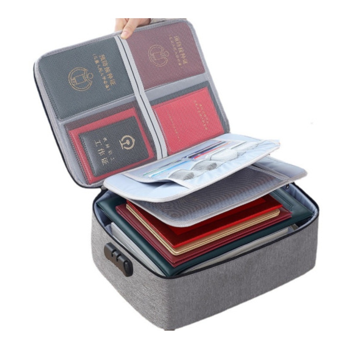 Папка-органайзер для документів із кодовим замком Document Storage Bag 37 х 10.5 х 27 см (9438)