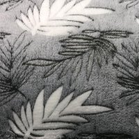 Плед Евро стрижка Home Textiles 200 х 230 (33419) Белые веточки на зеленом