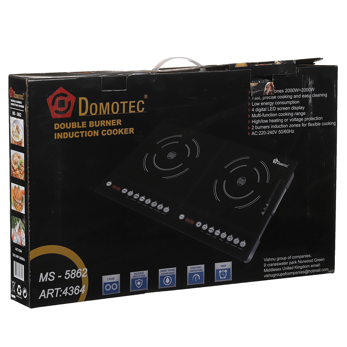 Індукційна електроплита Domotec (MS 5862)