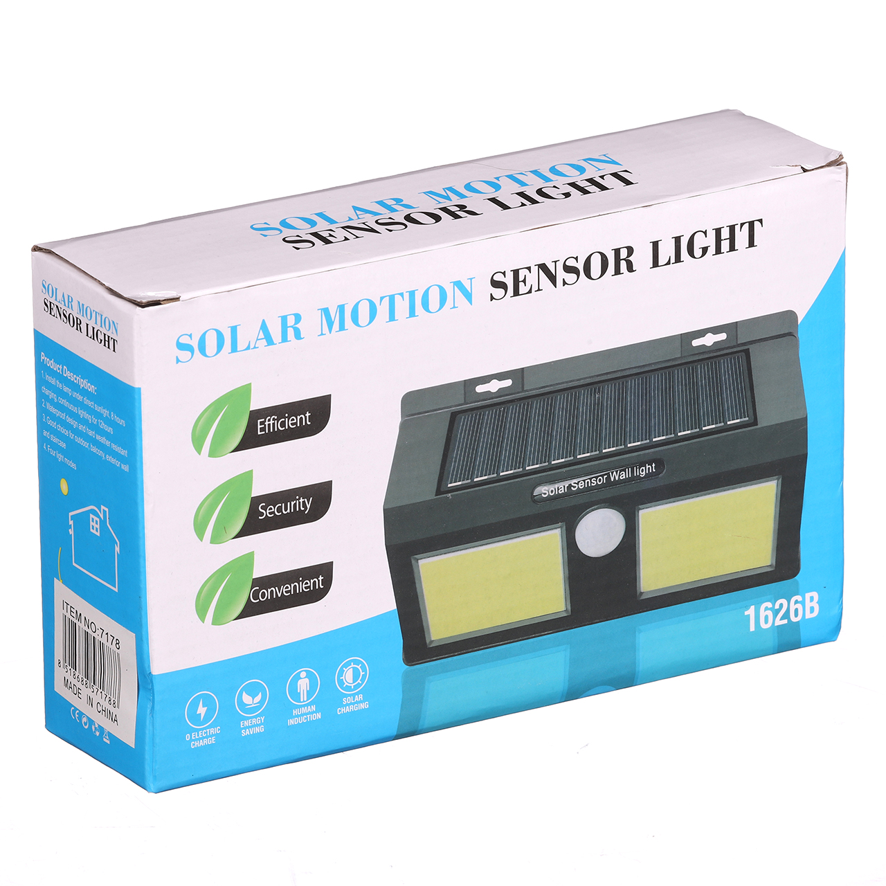 Ліхтар із датчиком руху Sensor Light та сонячною батареєю (1626A)