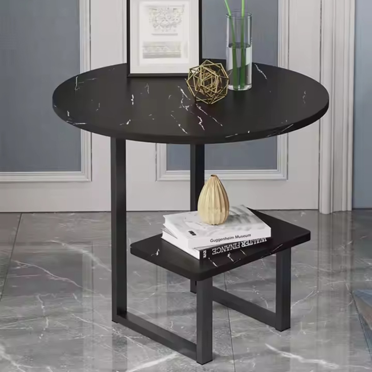 Стол журнальный Modern Home 2 яруса 40 х 40 х 56 см (M50273-BL) Черный