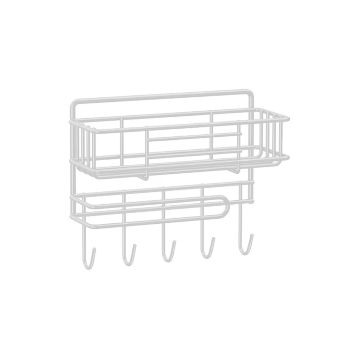 Полиця-органайзер настінна з тримачем Modern Home 29.5 х 10 х 23.5 см (M50258)