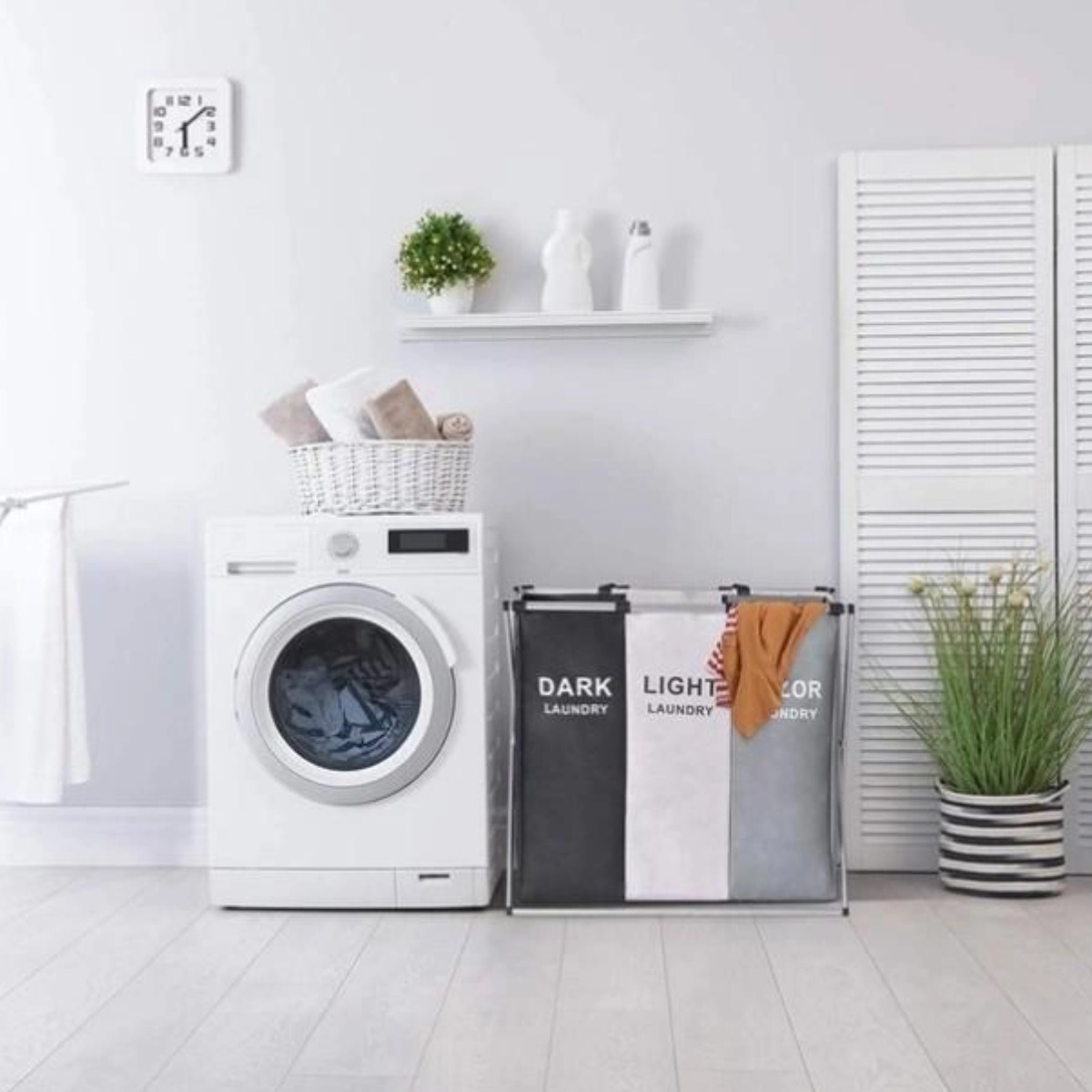 Корзина для белья складная Laundry Basket 3 секции (3887 LB)