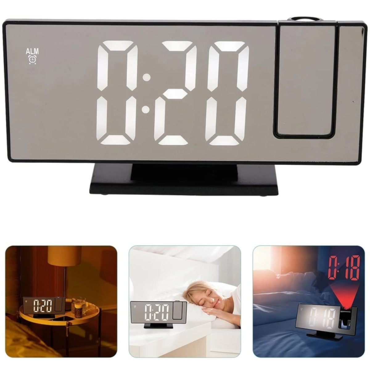 Настільний годинник Led Mirror Clock з проекцією 