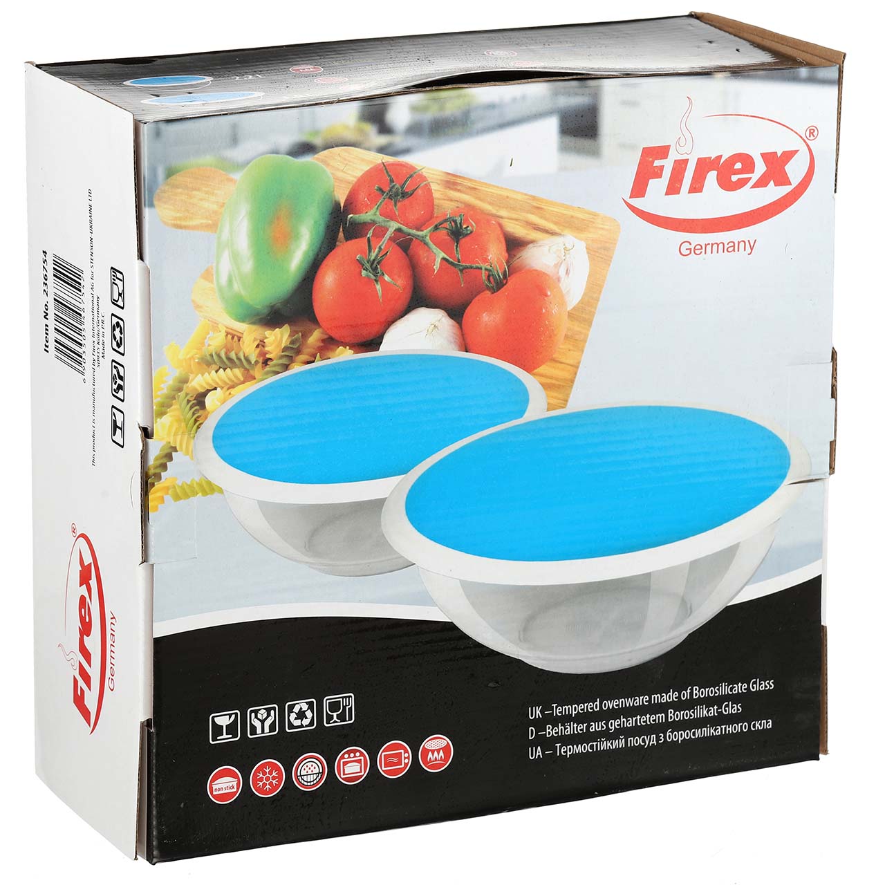 Набір скляних мисок FIREX 2 шт (236754) Круглих