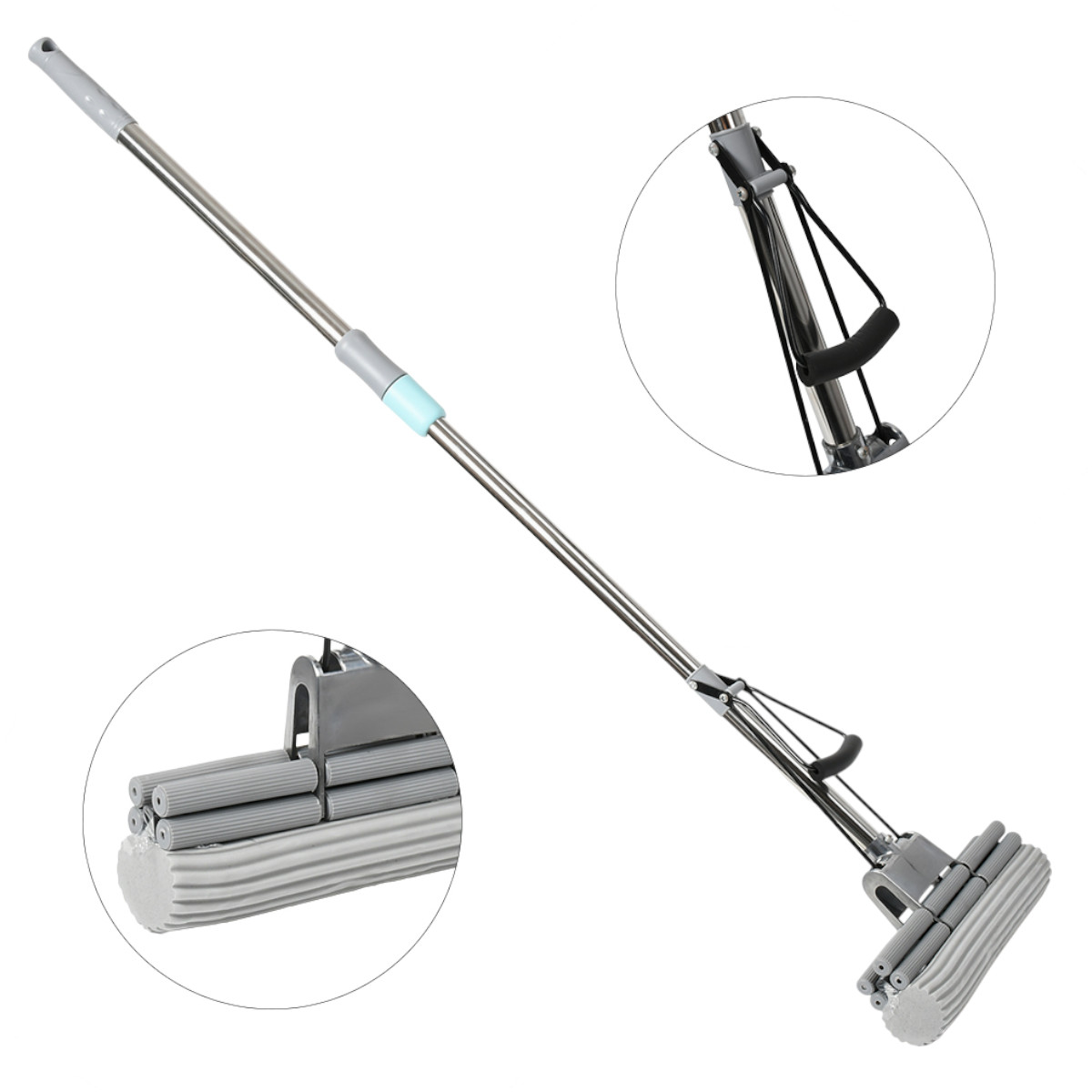 Швабра с отжимом Cleaning Mop с мягкой губкой 128 х 27 см (MH-6008)