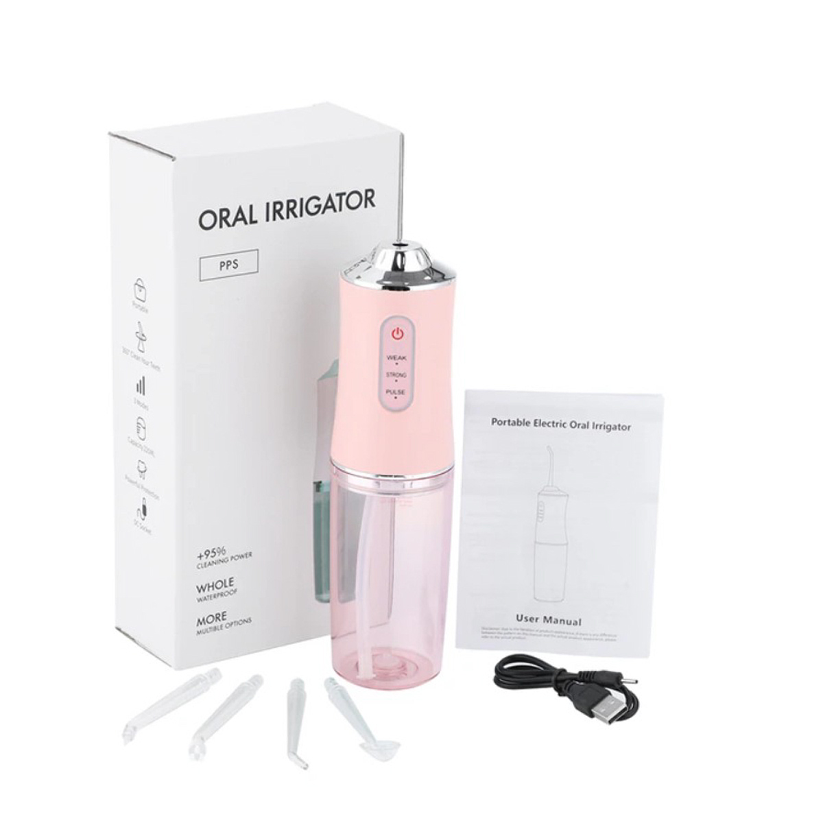 Ирригатор для зубов 230 мл Portable Oral Irrigator (Розовый)