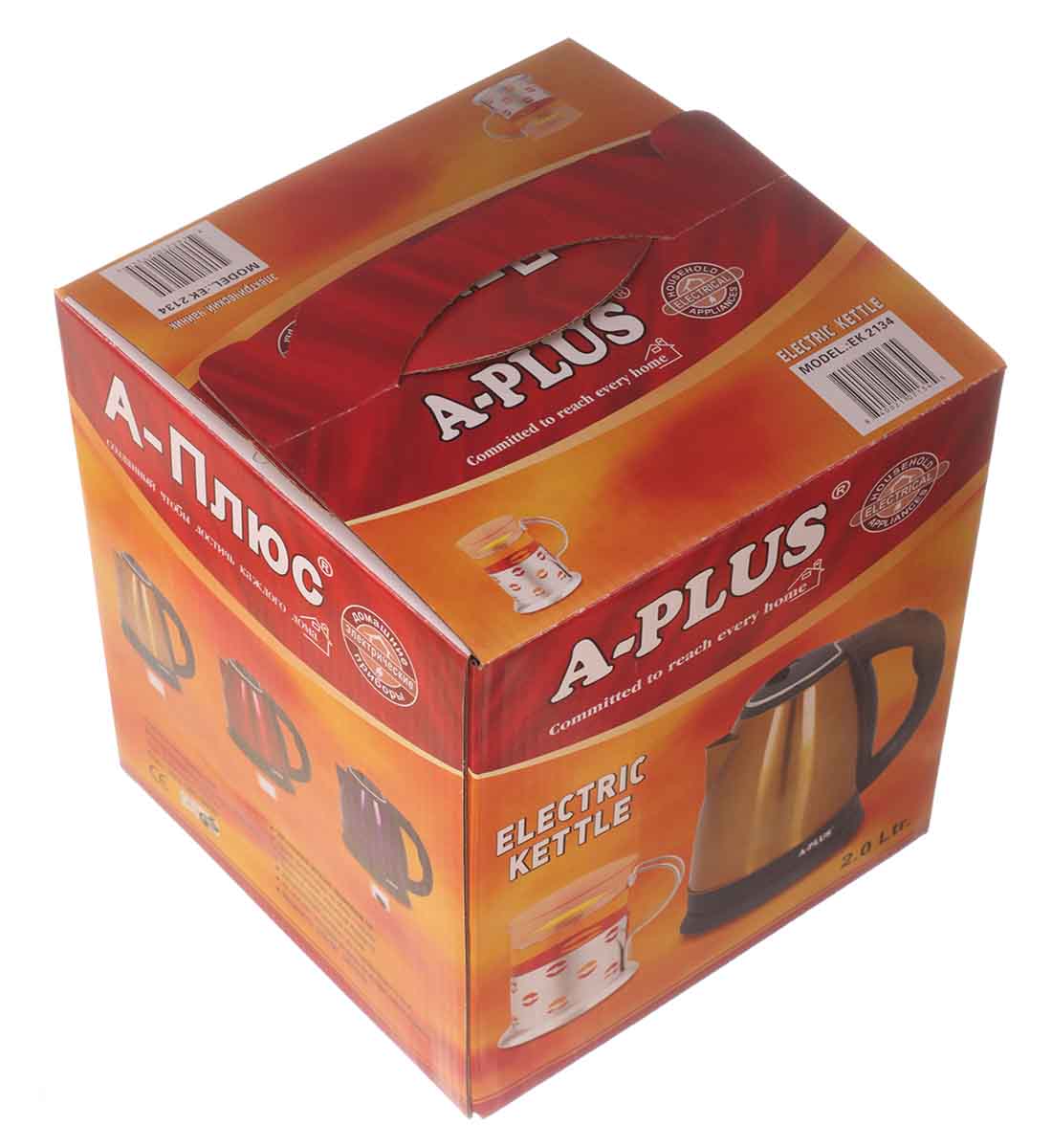 Электрочайник A-PLUS 2,0 л Нержавейка (2134) Фиолетовый