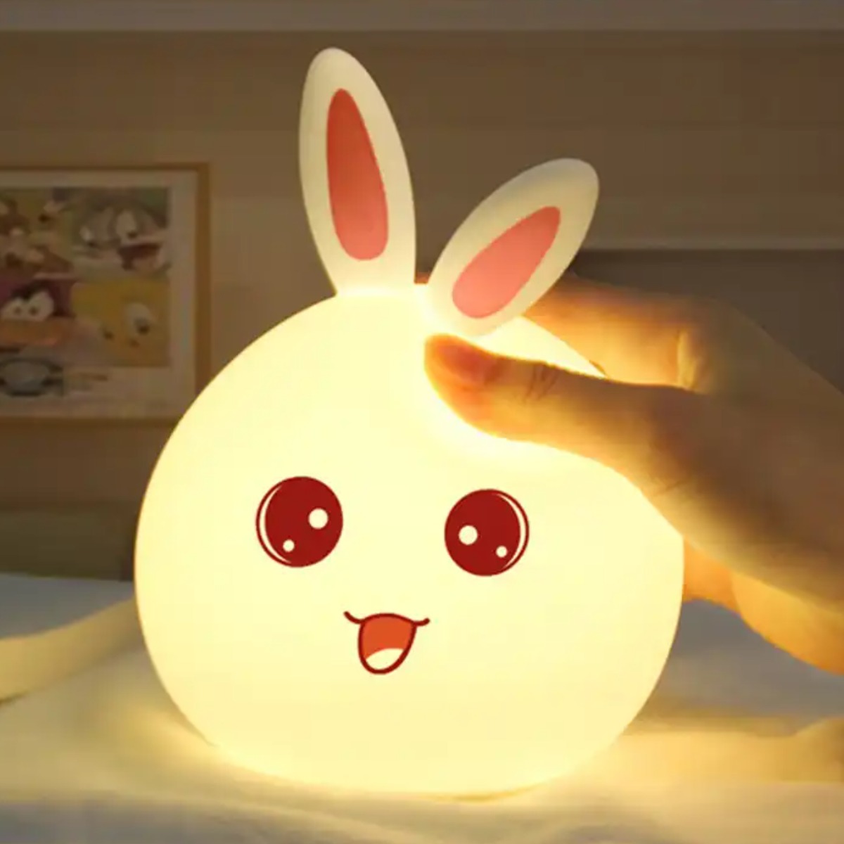 Ночник аккумуляторный силиконовый LED Rabbit Soft Touch "Зайчик" 