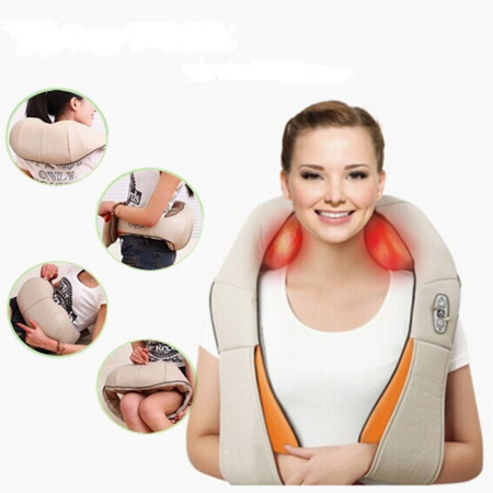 Массажер для шеи плеч и спины с ИК-прогревом Massager Of Neck Kneading (200 NK)