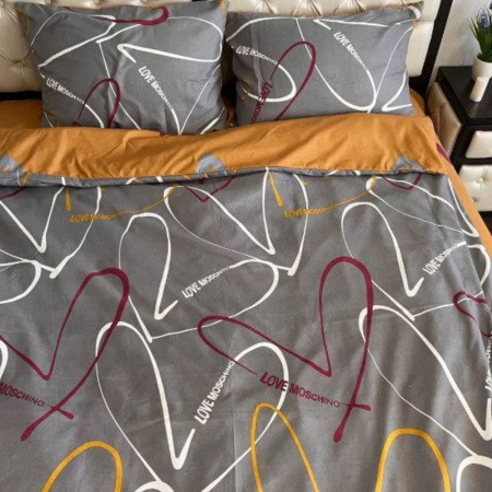 Комплект постільної білизни полуторний ZMW "Home Textiles" (37463) Love Moschino
