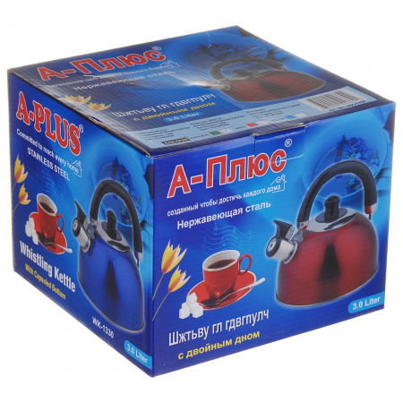 Чайник A-PLUS зі свистком 3.0 л (1330) Зелений