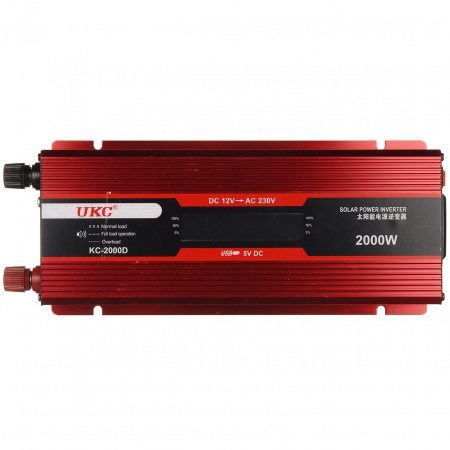 Інвертор перетворювач UKC KC-2000D AC/DC з 12 на 220 вольт + LCD 2000W