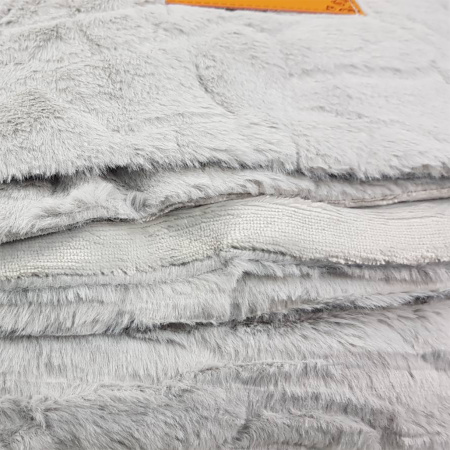 Плед покрывало шиншилла HOME TEXTILES микрофибра 220 х 240 (23285) Серый