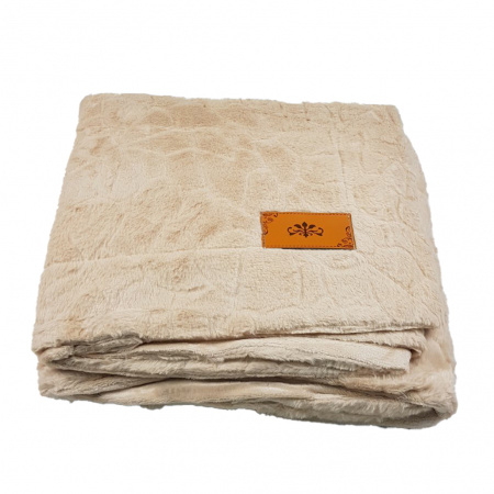 Плед покривало шиншилу HOME TEXTILES мікрофібра 220 х 240 (34678) Бежевий