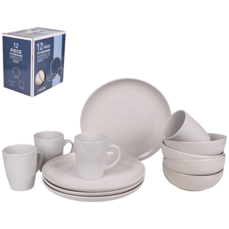 Набір столового посуду Piece Stoneware 12 предметів (MC5583-3) Білий