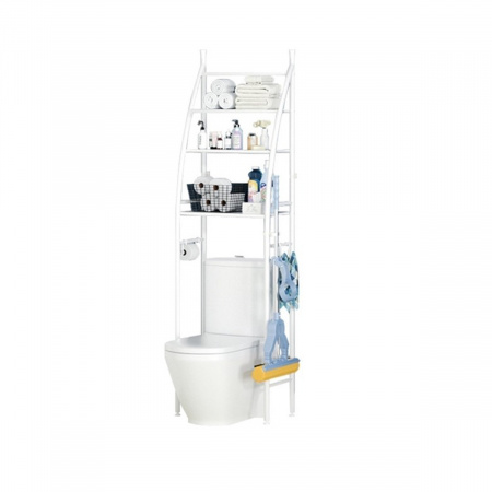 Полиця стелаж підлогова над унітазом Toilet Rack 47 х 25 х 160 см (362 TO)
