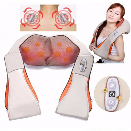 Массажер для шеи плеч и спины с ИК-прогревом Massager Of Neck Kneading (200 NK)