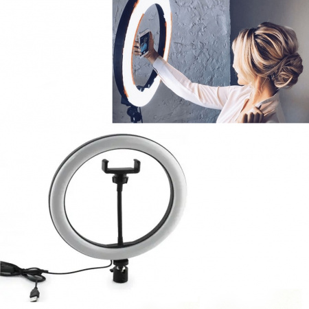 Кольцевая LED лампа USB 26см для селфи RING LIGHT