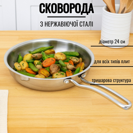 Сковорода STYLEBERG TRIPLY 24 см (0417)