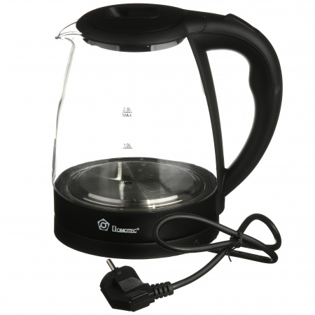 Электрочайник стекло Domotec 2.2 л (MS-8210) Black