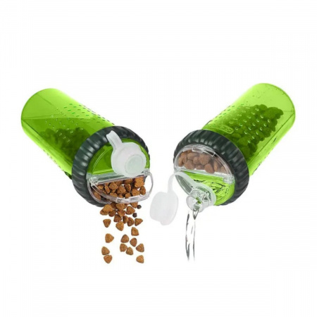 Бутылка двойная для воды и корма для животных Snack-Duo
