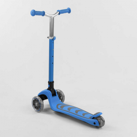 Самокат_трехколесный_Y-00180_(4)_Best_Scooter_ГОЛУБОЙ_складной_алюминиевый_руль_4_колеса_PU_со_свето