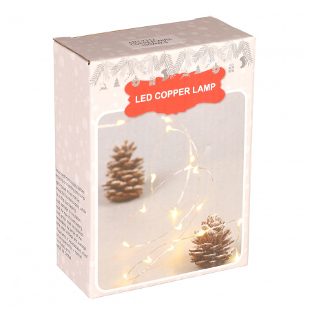 Гирлянда новогодняя с солнечной панелью Xmas 10 м Теплый белый (7312)