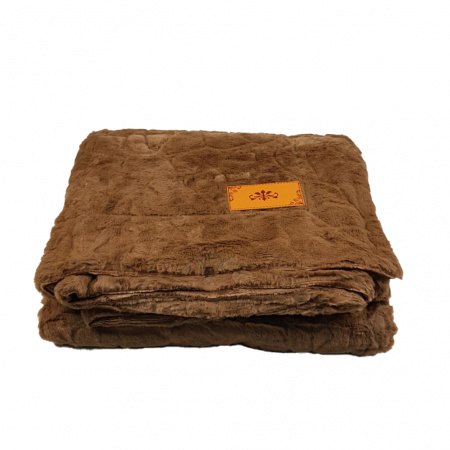 Плед покривало шиншилу HOME TEXTILES мікрофібра 220 х 240 (34650) Коричневий