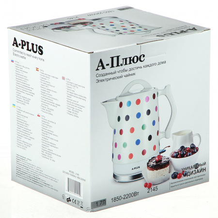 Электрочайник керамический A-PLUS 1.7 л (2145)