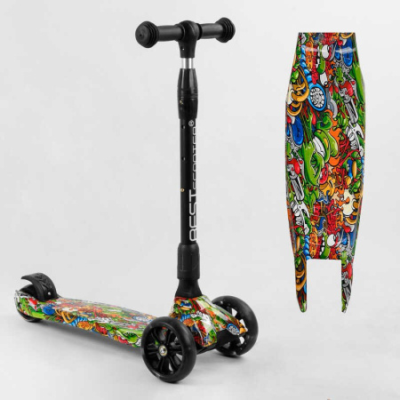 Самокат_трехколесный_Best_Scooter_46-009_MAXI_(6)_складной_алюминиевый_руль_3_колеса_PU_со_светом_пе