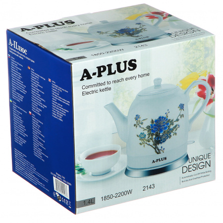 Электрочайник керамический A-PLUS 1.4 л (2143)