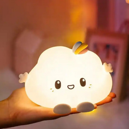 Нічник акумуляторний силіконовий LED Losso "Малюк хмара"