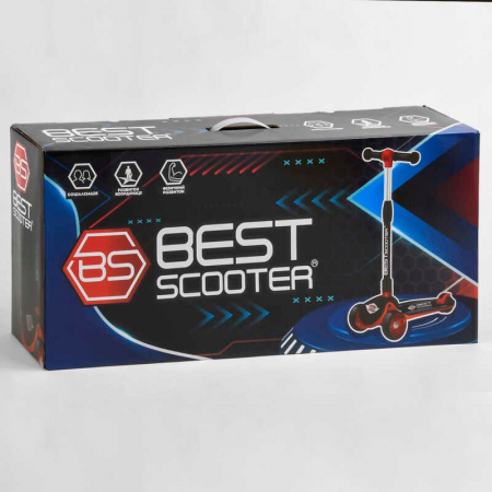 Самокат_трехколесный_44116_Best_Scooter_(6)_КРАСНЫЙ_складной_алюминиевый_руль_3_колеса_PU_со_светом_