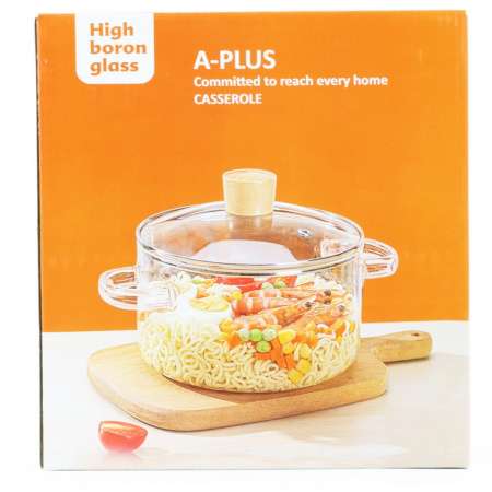 Кастрюля стеклянная A-PLUS 3.2 л (1056) 