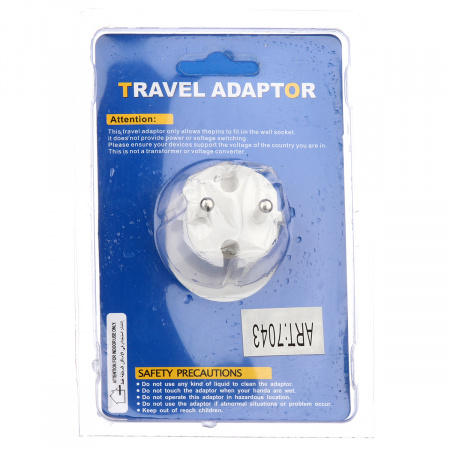Сетевой тройник 2 USB Travel Adaptor 823 