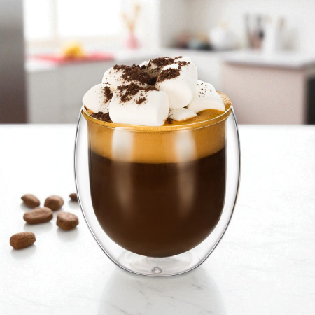 Склянка з подвійними стінками A-PLUS Capuchino 420 мл (7002 GB)