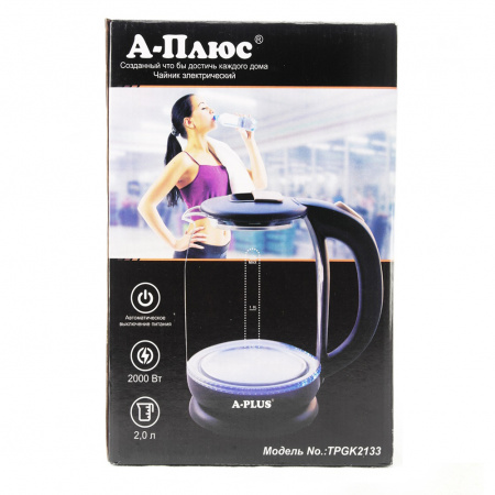 Електрочайник скло A-PLUS 2.0 л (2133)