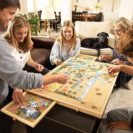 Доска для сборки пазлов Puzzle Board с 6 ящиками