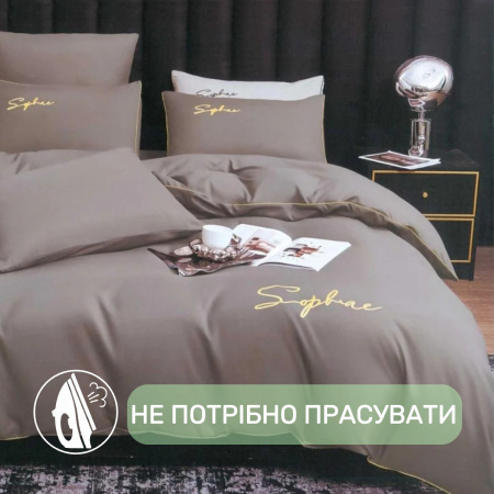 Постельное белье семейное KOLOCO Sophae сатин (40714) Серый